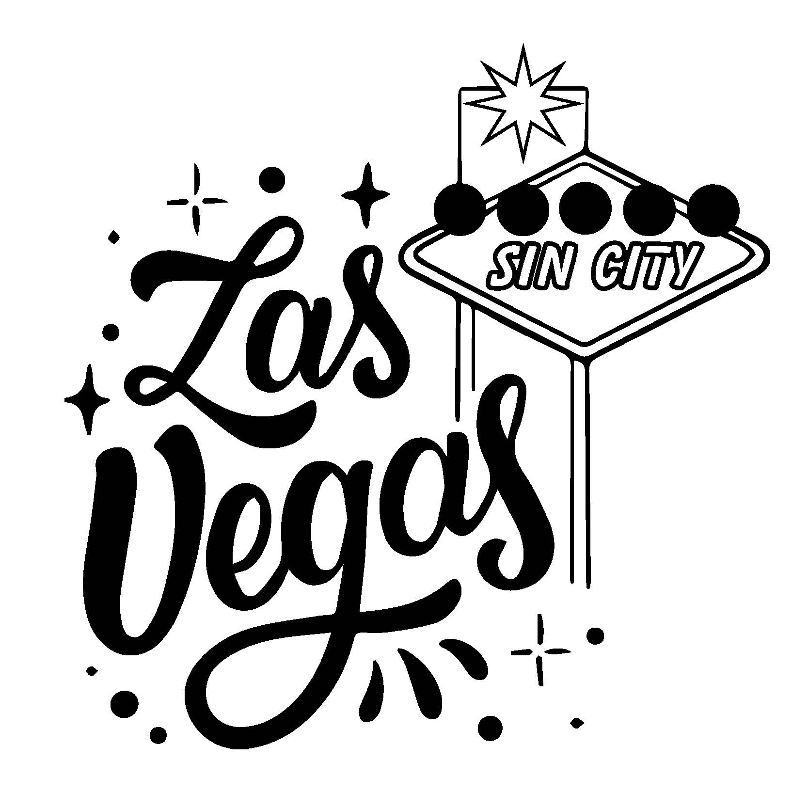 Las Vegas Funky Sticker