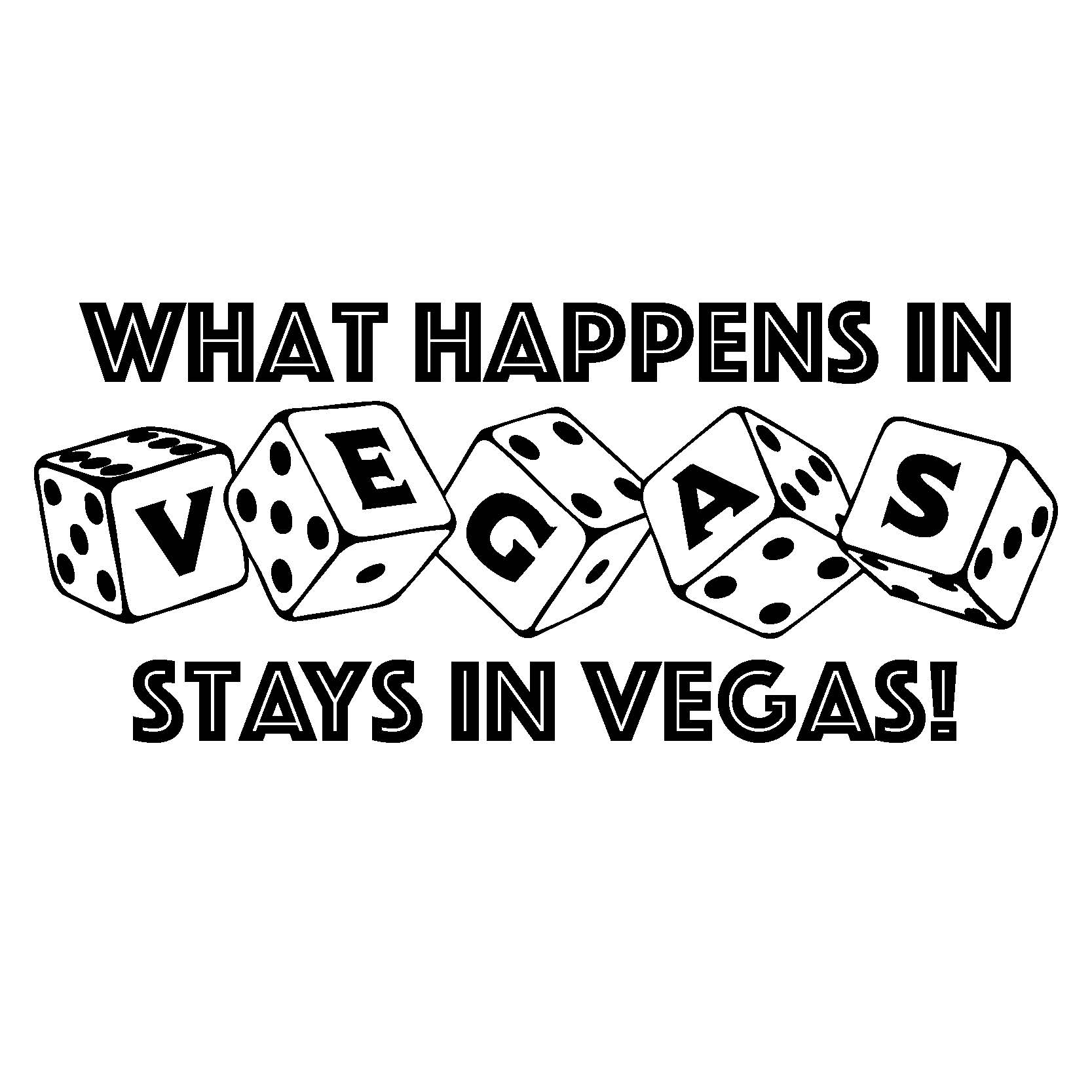 What Happens In Vegas Dice Sticker